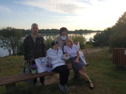 major Kowalewska na spotkaniu w Łęgu Osieku