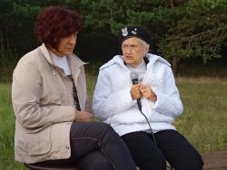 major Kowalewska na spotkaniu w Łęgu Osieku