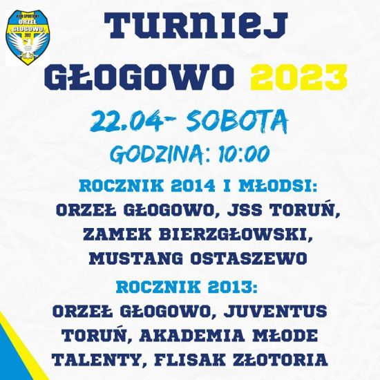 Plakat turniej piłkarski drużyn juniorskich