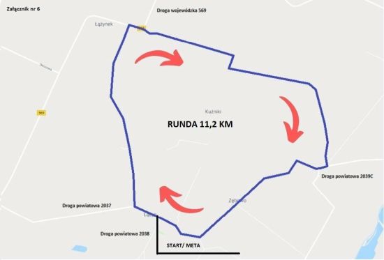 trasa VI Wyścig Kolarski o Puchar Wójta Gminy Obrowo