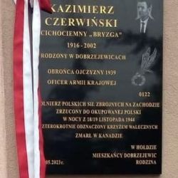 Uroczystość odsłonięcia tablicy pamiątkowej Kazimierza Czerwińskiego