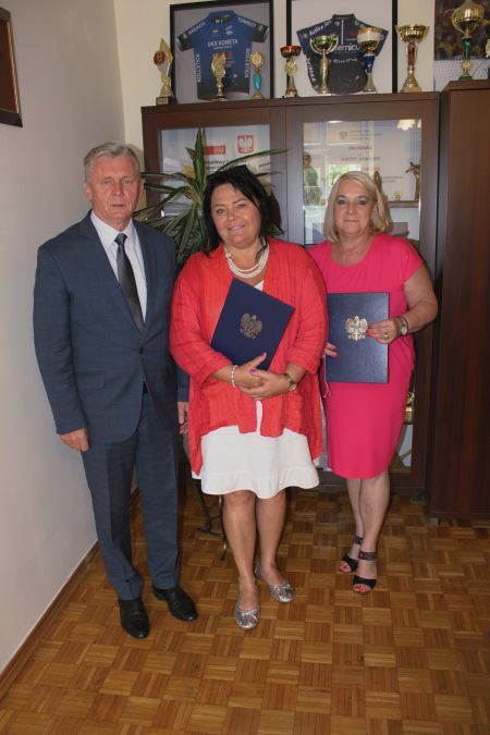 Andrzej Wieczyński Wójt Gminy Obrowo, Mariola Majrowska Dyrektor Publicznej Szkoły Muzycznej I stopnia w Osieku nad Wisłą,...
