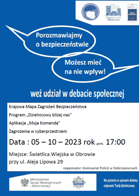 debata społeczna pt "Porozmawiajmy o Bezpieczeństwie"