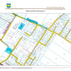 Mapa z miejscami parkingowymi