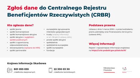Zgłoś dane do Centralnego Rejestru Beneficentów Rzeczywistych