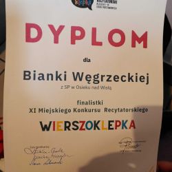 XI Miejskim Konkursie Recytatorskim „Wierszoklepka”