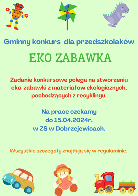 Gminnym Konkursie Plastyczno-Technicznym pt. „Eko Zabawka”