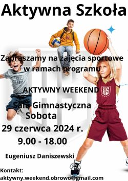 Aktywny weekend 29 czerwca w SP Obrowo