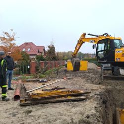 Prace związane z budową kanalizacji sanitarnej  Szembekowie