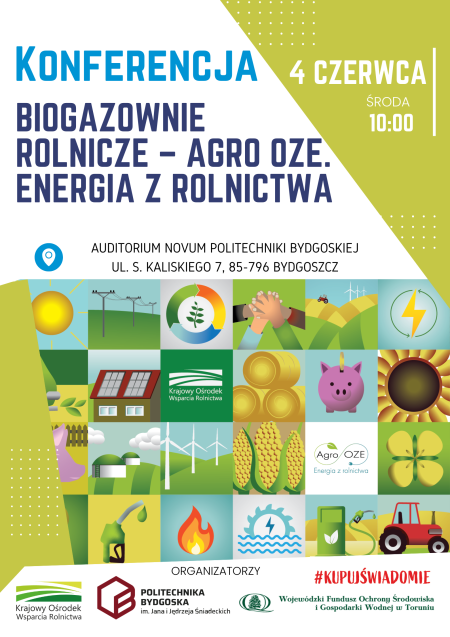 Plakat - Biogazownie rolnicze - Konferencja