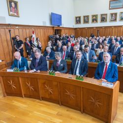 Uhonorowanie Wójta Gminy Obrowo Andrzeja Wieczyńskiego za 35 lat nieprzerwanej służby w samorządzie terytorialnym
