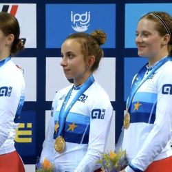 Zawodniczka z Kuźnik, Oliwia - pierwsza od lewej