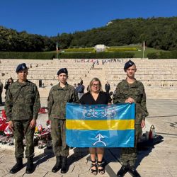 Uczniowie na Monte Cassino