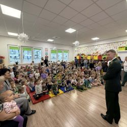 Spotkanie z myśliwymi z Koła Łowieckiego „Zlot" z Torunia w Przedszkolu Samorządowym w Osieku nad Wisłą