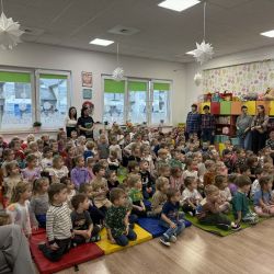 Spotkanie z myśliwymi z Koła Łowieckiego „Zlot" z Torunia w Przedszkolu Samorządowym w Osieku nad Wisłą