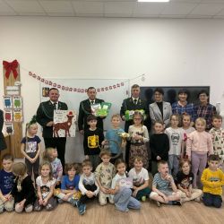 Spotkanie z myśliwymi z Koła Łowieckiego „Zlot" z Torunia w Przedszkolu Samorządowym w Osieku nad Wisłą