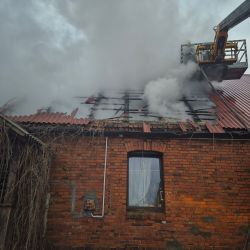 Pożar budynku mieszkalnego w gminie Obrowo