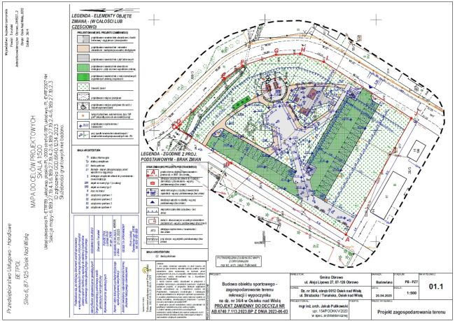 Projekt zagospodarowania terenu w Osieku nad Wisłą