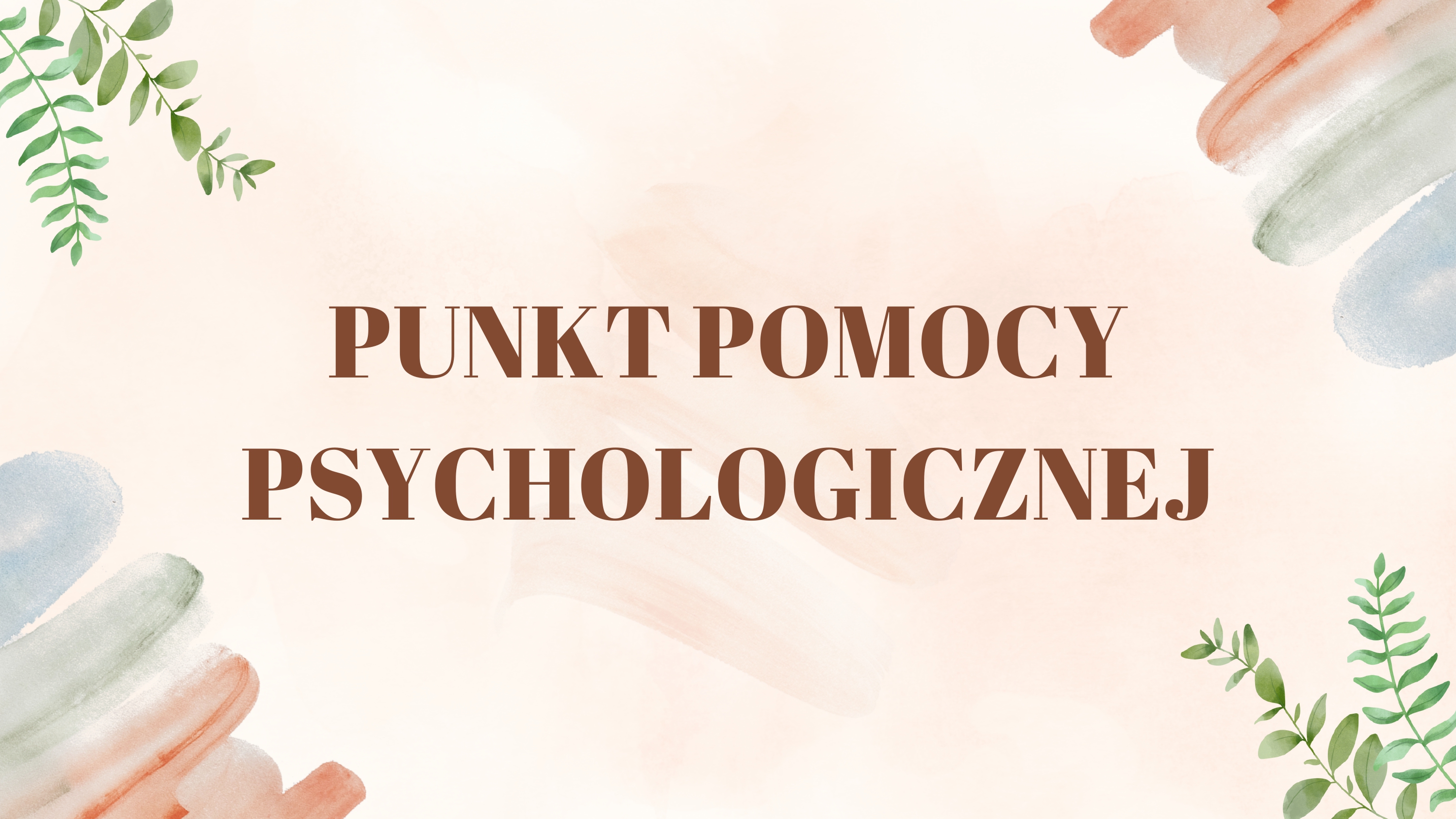 Uruchomiliśmy punkt pomocy psychologicznej dla uczniów w szkole w Dobrzejewicach. 