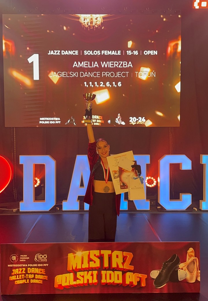 Amelia Wierzba Mistrzynią Polski IDO w Jazz Dance
