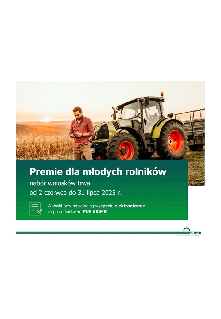 Premie dla młodych rolników - nabór wniosków do 31 lipca 2025 r.