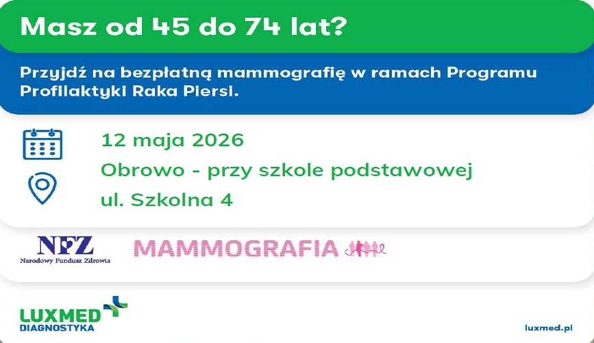 Bezpłatne badania mammograficzne
