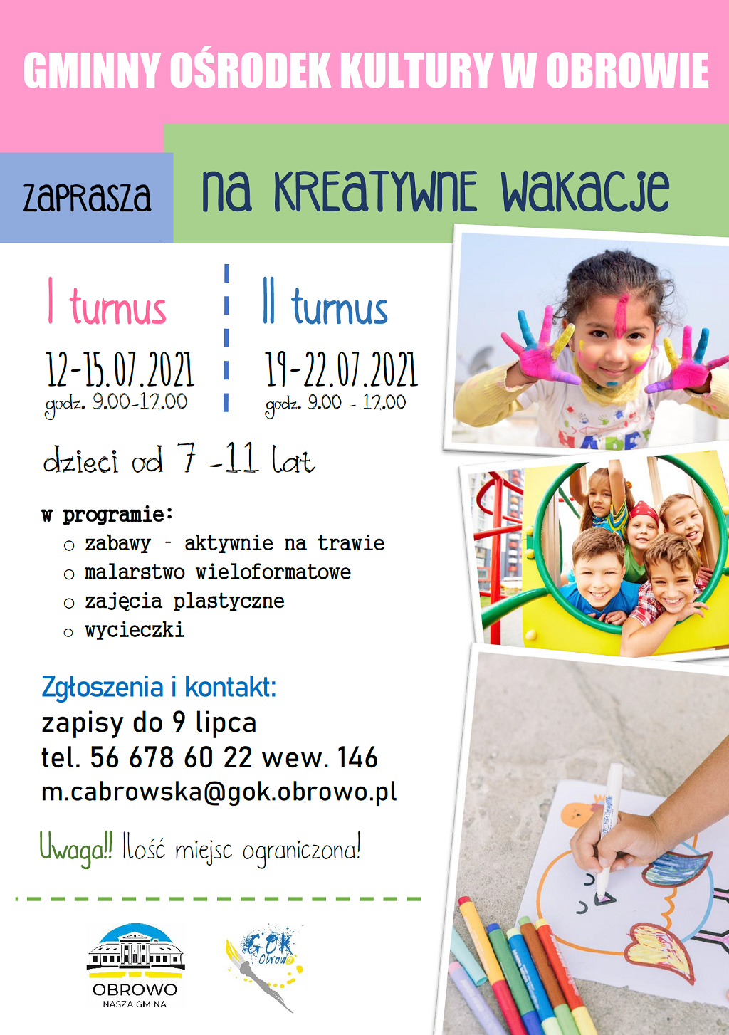 Kreatywne wakacje w Gminie Obrowo
