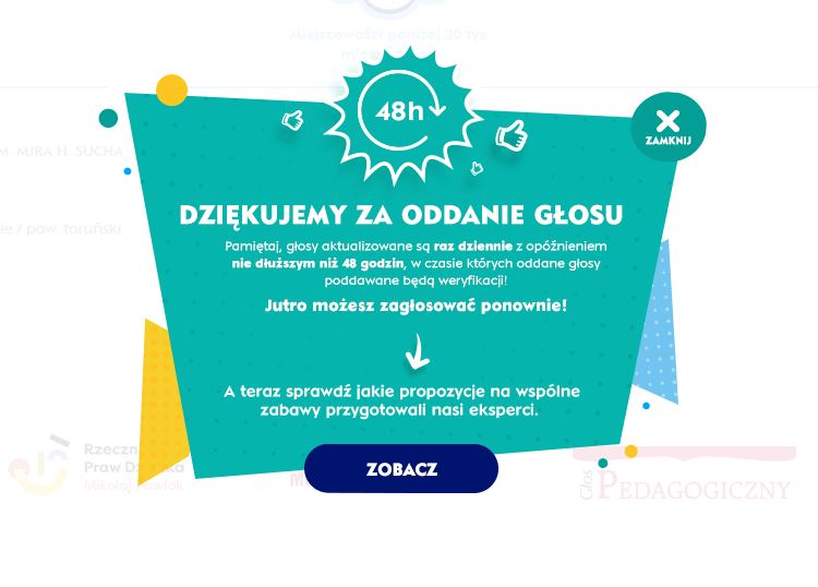 Dziękujemy za głosowanie!