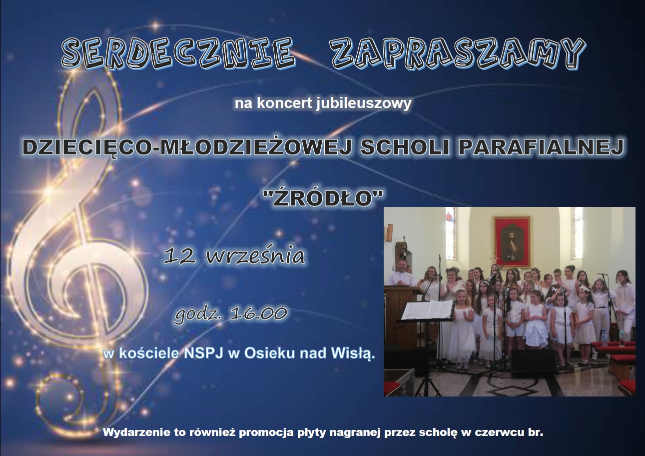 Zaproszenie na koncert jubileuszowy